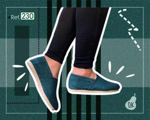zapatos verde metal
